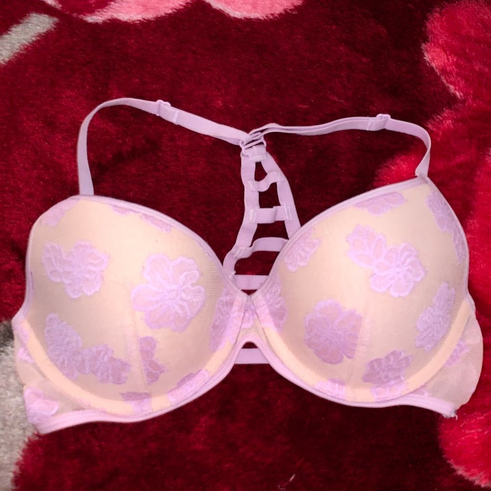 PINK Floral Demi Bra